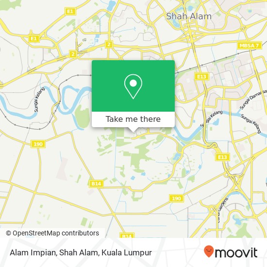 Alam Impian, Shah Alam map