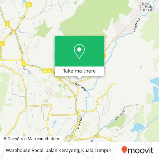 Warehouse Recall Jalan Kerayong map