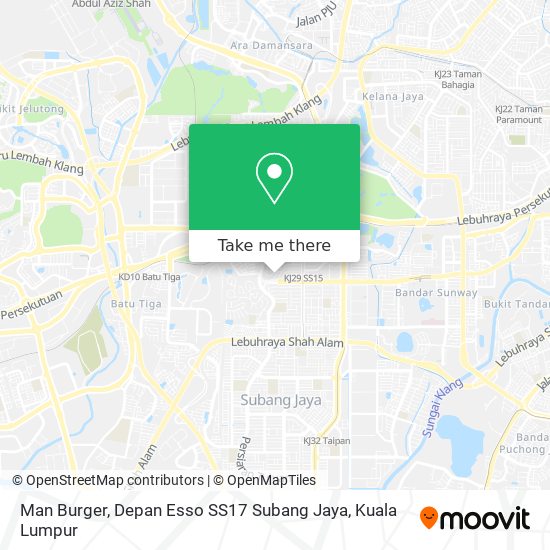 Peta Man Burger, Depan Esso SS17 Subang Jaya