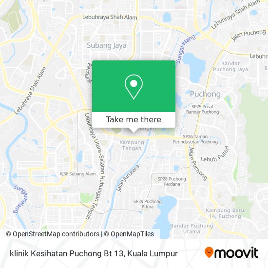 klinik Kesihatan Puchong Bt 13 map