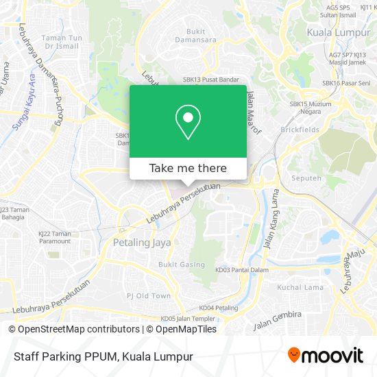 Staff Parking PPUM map