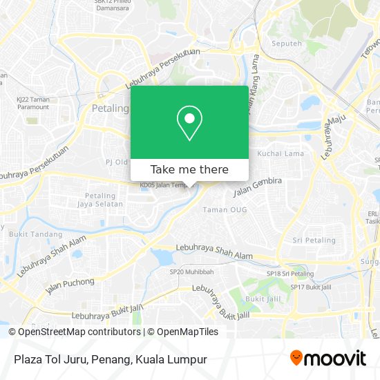 Peta Plaza Tol Juru, Penang