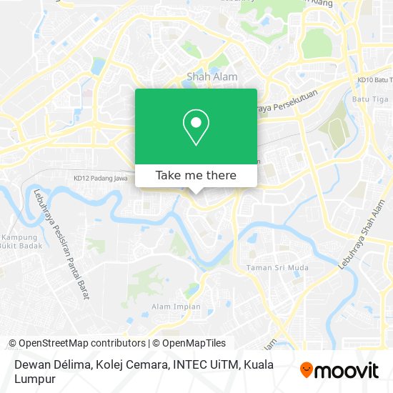 Dewan Délima, Kolej Cemara, INTEC UiTM map