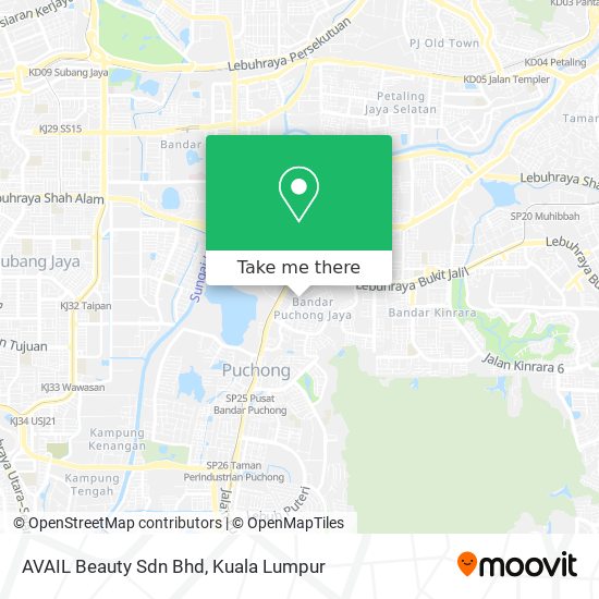 Peta AVAIL Beauty Sdn Bhd