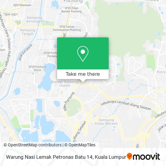 Warung Nasi Lemak Petronas Batu 14 map