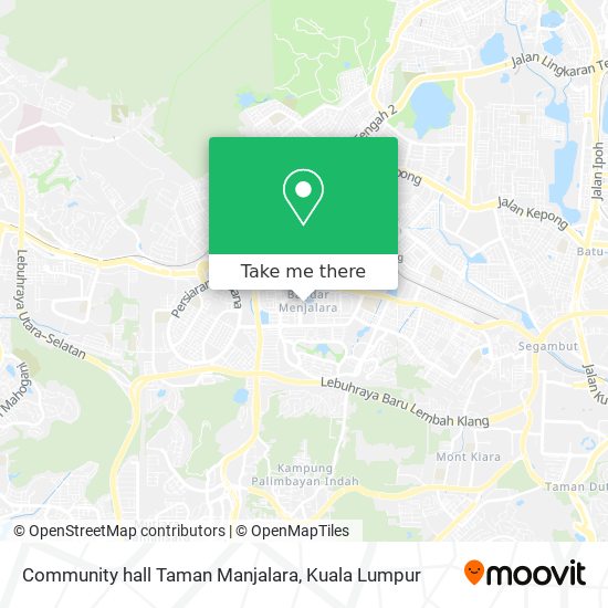 Community hall Taman Manjalara map