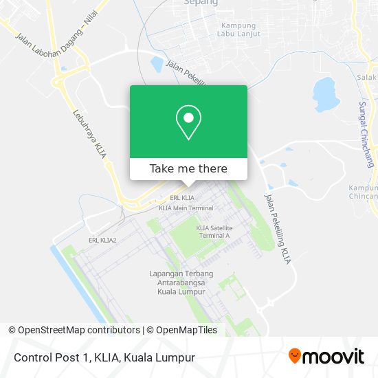 Control Post 1, KLIA map