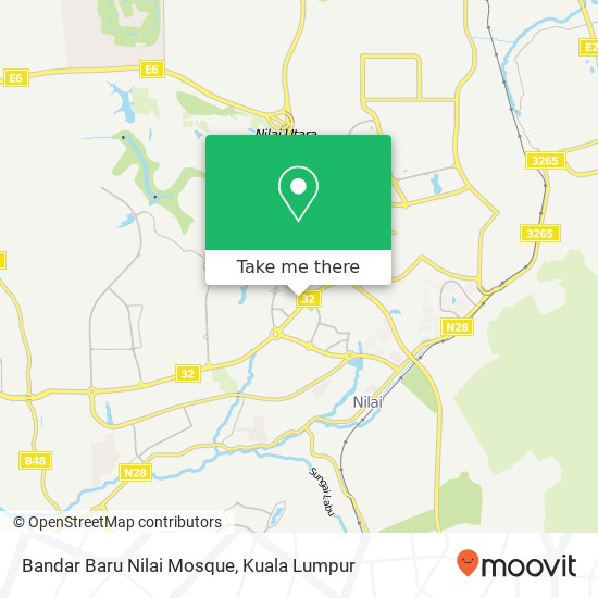 Peta Bandar Baru Nilai Mosque