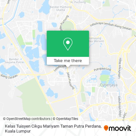 Kelas Tuisyen Cikgu Mariyam Taman Putra Perdana map