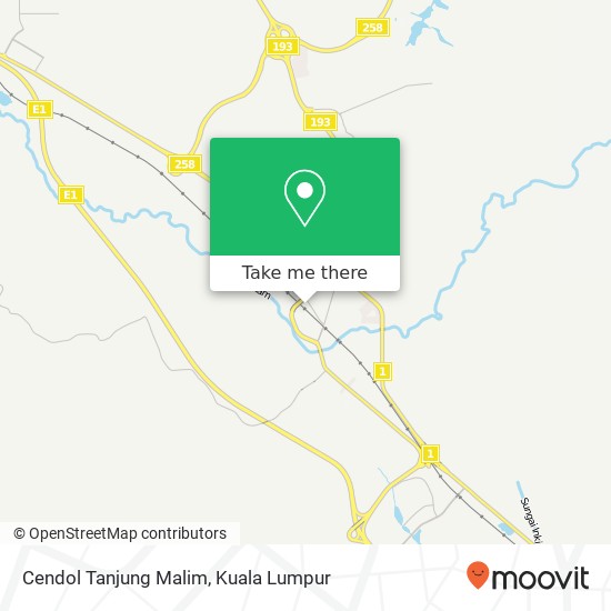 Cendol Tanjung Malim map