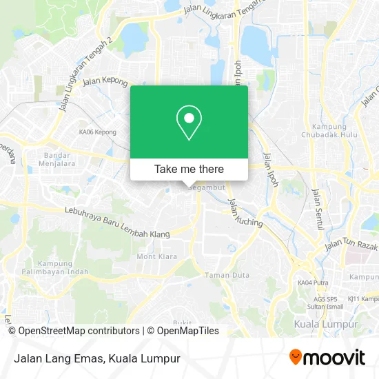 Jalan Lang Emas map