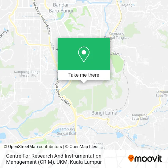 Centre For Research And Instrumentation Management (CRIM), UKM map