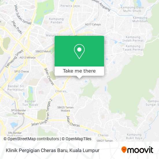 Klinik Pergigian Cheras Baru map