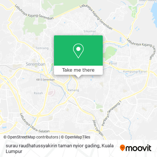 surau raudhatussyakirin taman nyior gading map