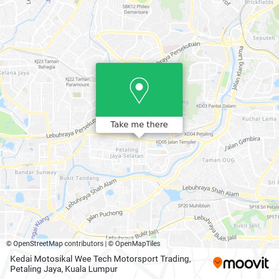 Kedai Motosikal Wee Tech Motorsport Trading, Petaling Jaya map