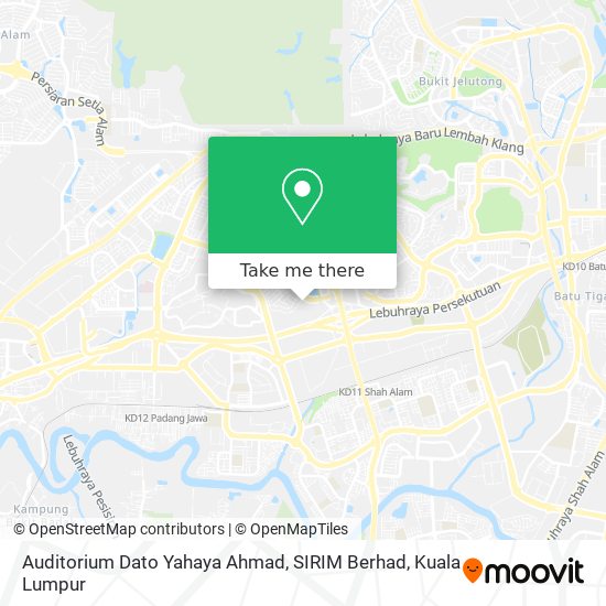 Peta Auditorium Dato Yahaya Ahmad, SIRIM Berhad