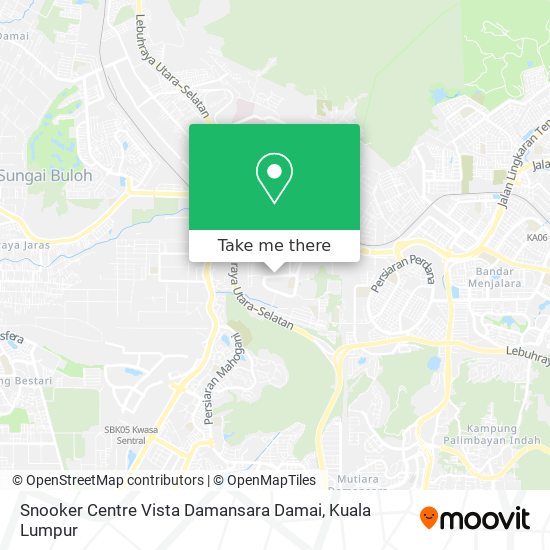 Peta Snooker Centre Vista Damansara Damai