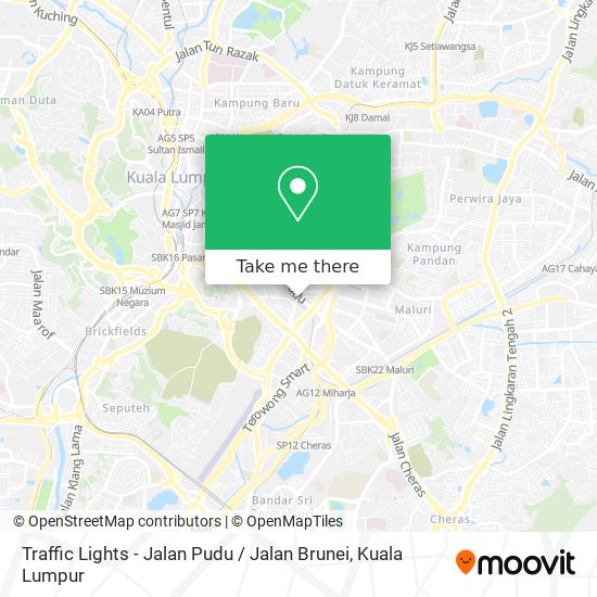 Peta Traffic Lights - Jalan Pudu / Jalan Brunei