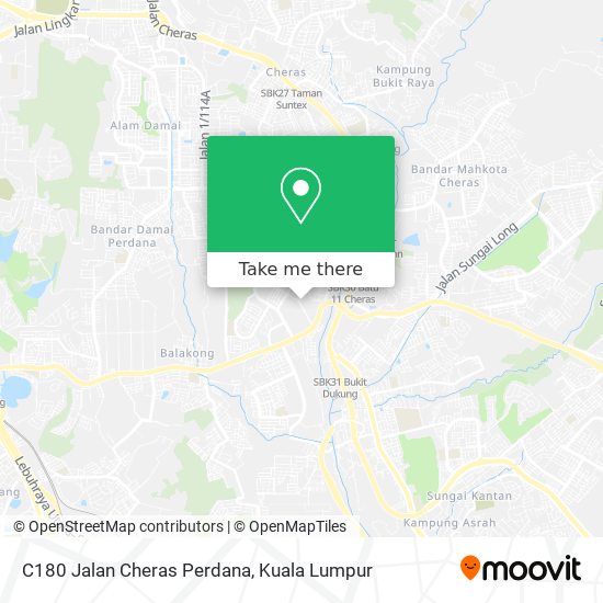 C180 Jalan Cheras Perdana map