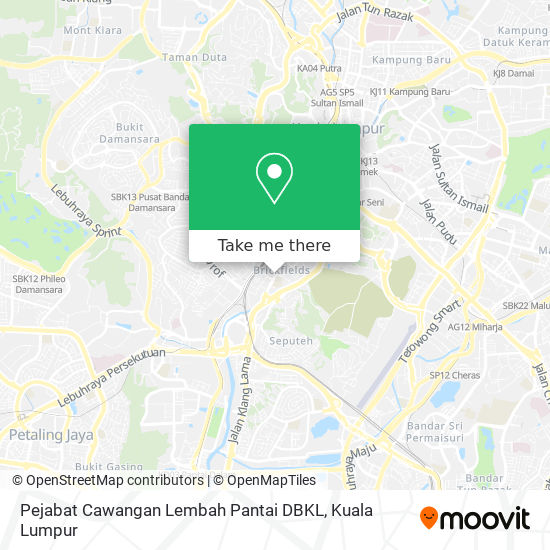 Peta Pejabat Cawangan Lembah Pantai DBKL