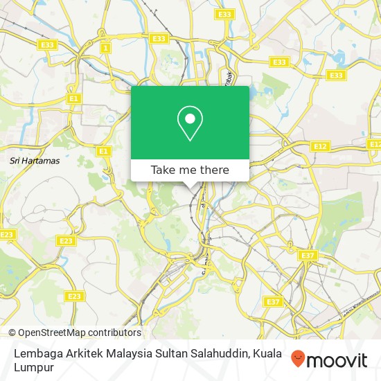 Peta Lembaga Arkitek Malaysia Sultan Salahuddin