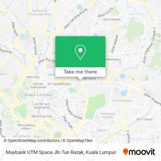 Peta Maybank UTM Space Jln Tun Razak
