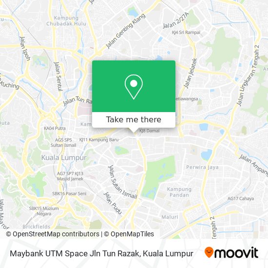 Maybank UTM Space Jln Tun Razak map