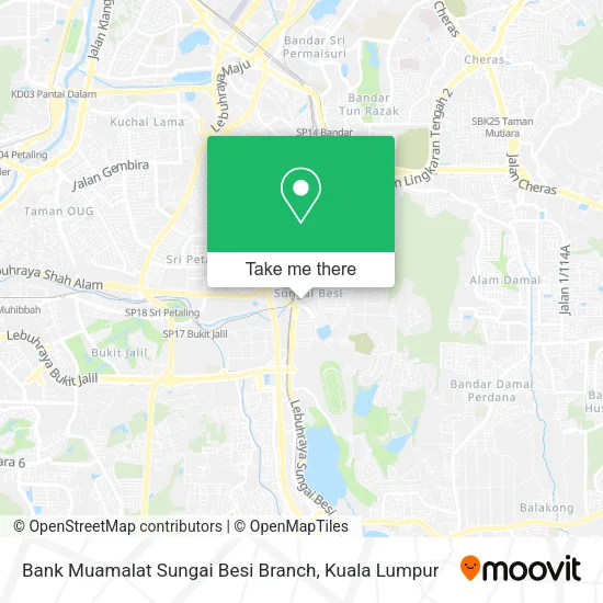 Bank Muamalat Sungai Besi Branch map