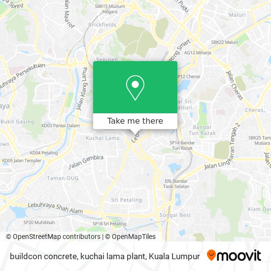 buildcon concrete, kuchai lama plant map