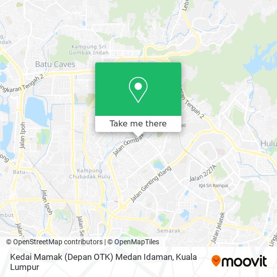 Peta Kedai Mamak (Depan OTK) Medan Idaman
