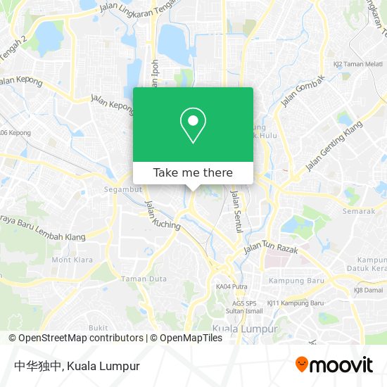 中华独中 map
