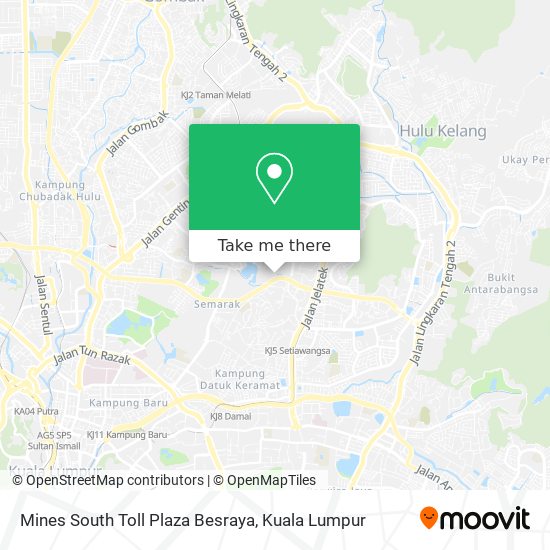 Mines South Toll Plaza Besraya map