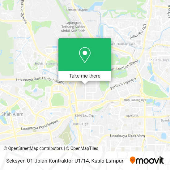 Seksyen U1 Jalan Kontraktor U1 / 14 map