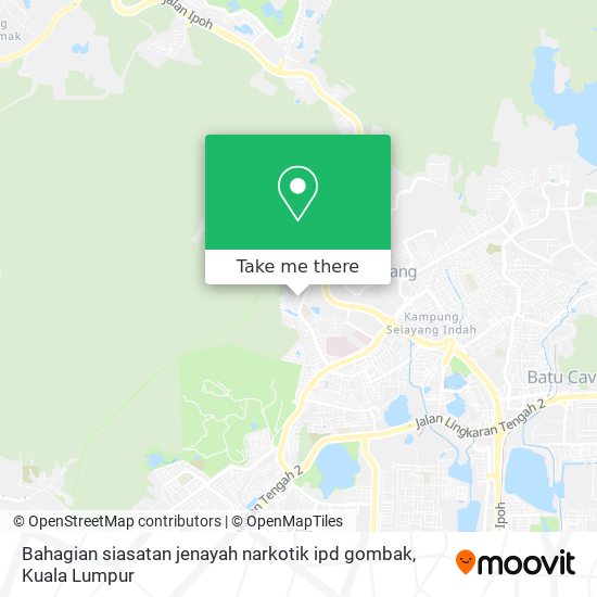 Peta Bahagian siasatan jenayah narkotik ipd gombak