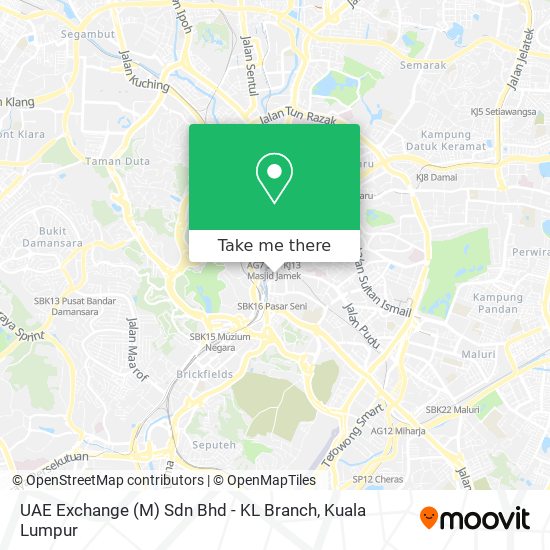 Peta UAE Exchange (M) Sdn Bhd - KL Branch