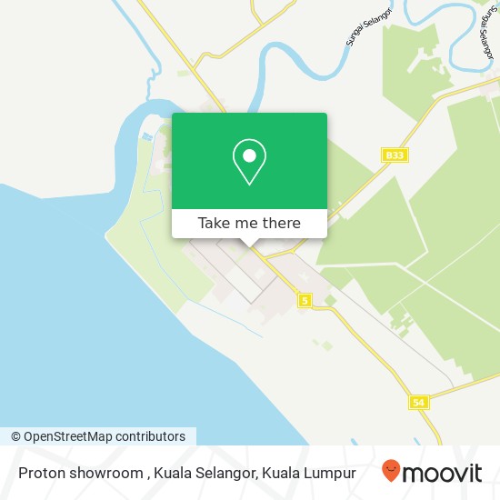 Proton showroom , Kuala Selangor map