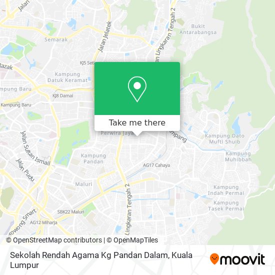 Peta Sekolah Rendah Agama Kg Pandan Dalam