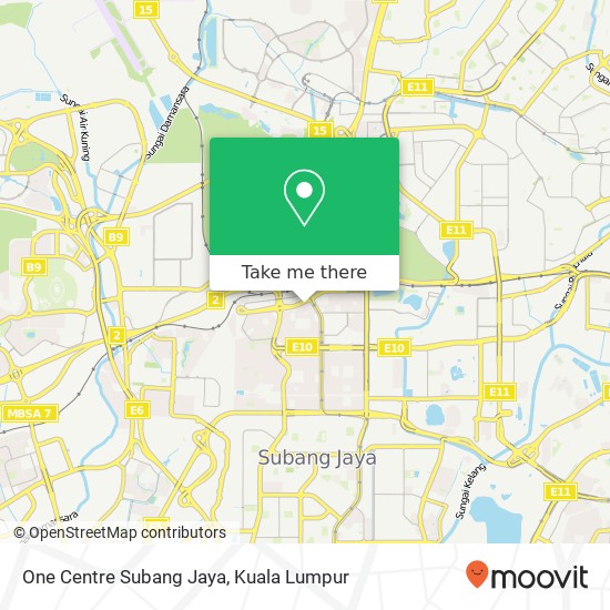 Peta One Centre Subang Jaya