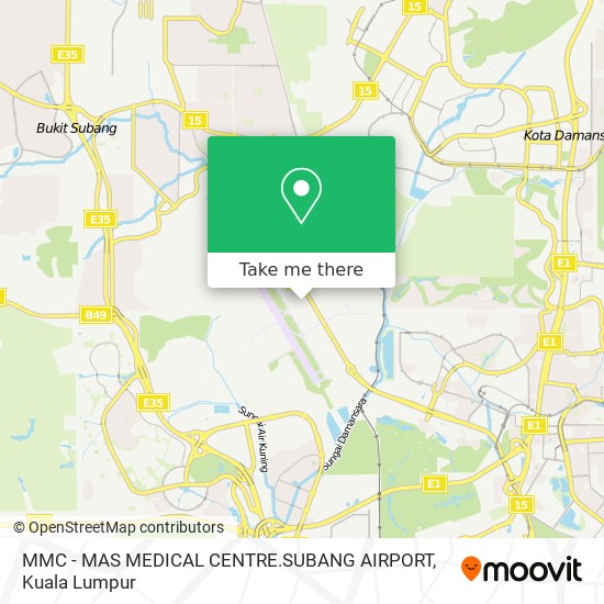 Peta MMC - MAS MEDICAL CENTRE.SUBANG AIRPORT