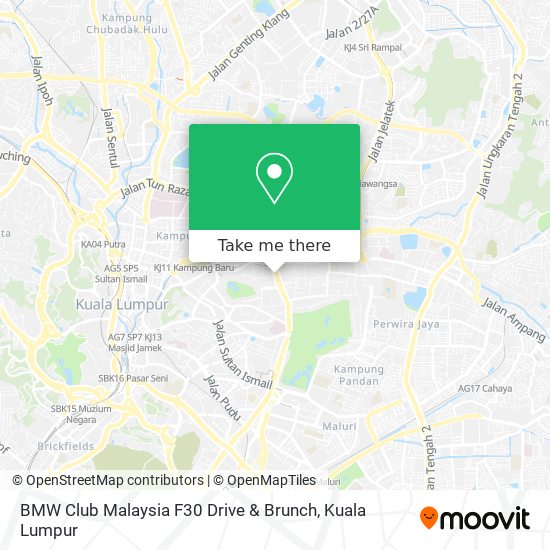 BMW Club Malaysia F30 Drive & Brunch map