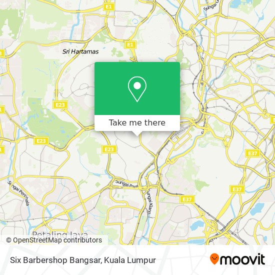 Six Barbershop Bangsar map
