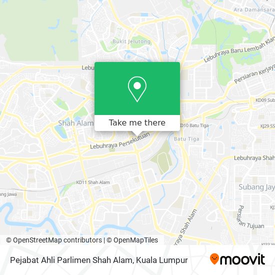 Peta Pejabat Ahli Parlimen Shah Alam