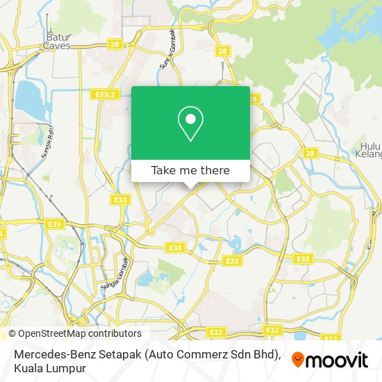 Mercedes-Benz Setapak (Auto Commerz Sdn Bhd) map