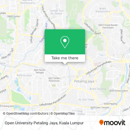 Open University Petaling Jaya map