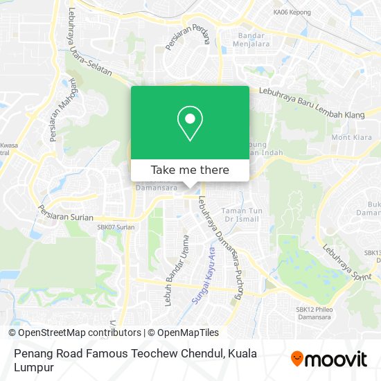 Peta Penang Road Famous Teochew Chendul