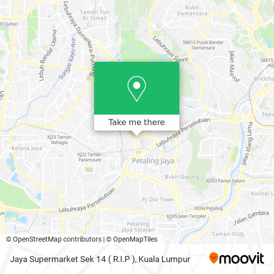 Jaya Supermarket Sek 14  ( R.I.P ) map