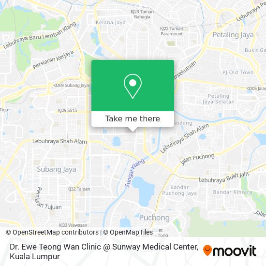 Dr. Ewe Teong Wan Clinic @ Sunway Medical Center map