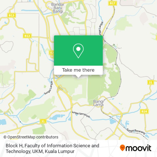 Block H, Faculty of Information Science and Technology, UKM map
