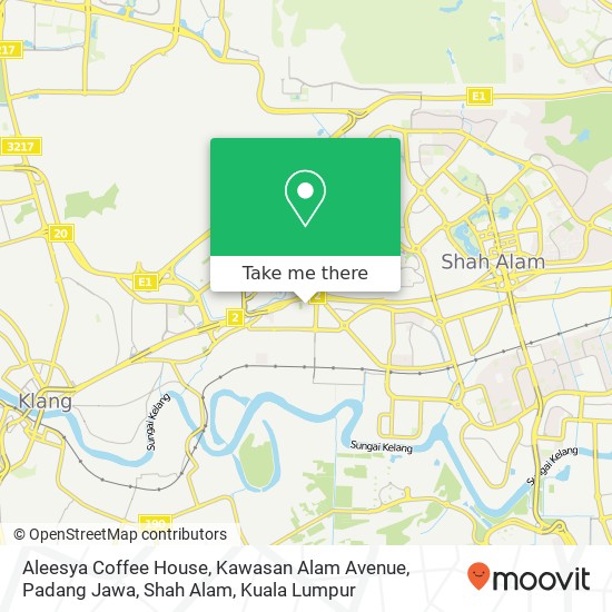 Aleesya Coffee House, Kawasan Alam Avenue, Padang Jawa, Shah Alam map