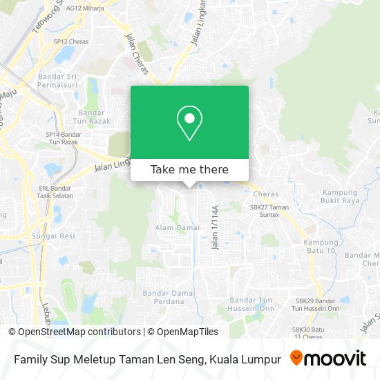 Family Sup Meletup Taman Len Seng map